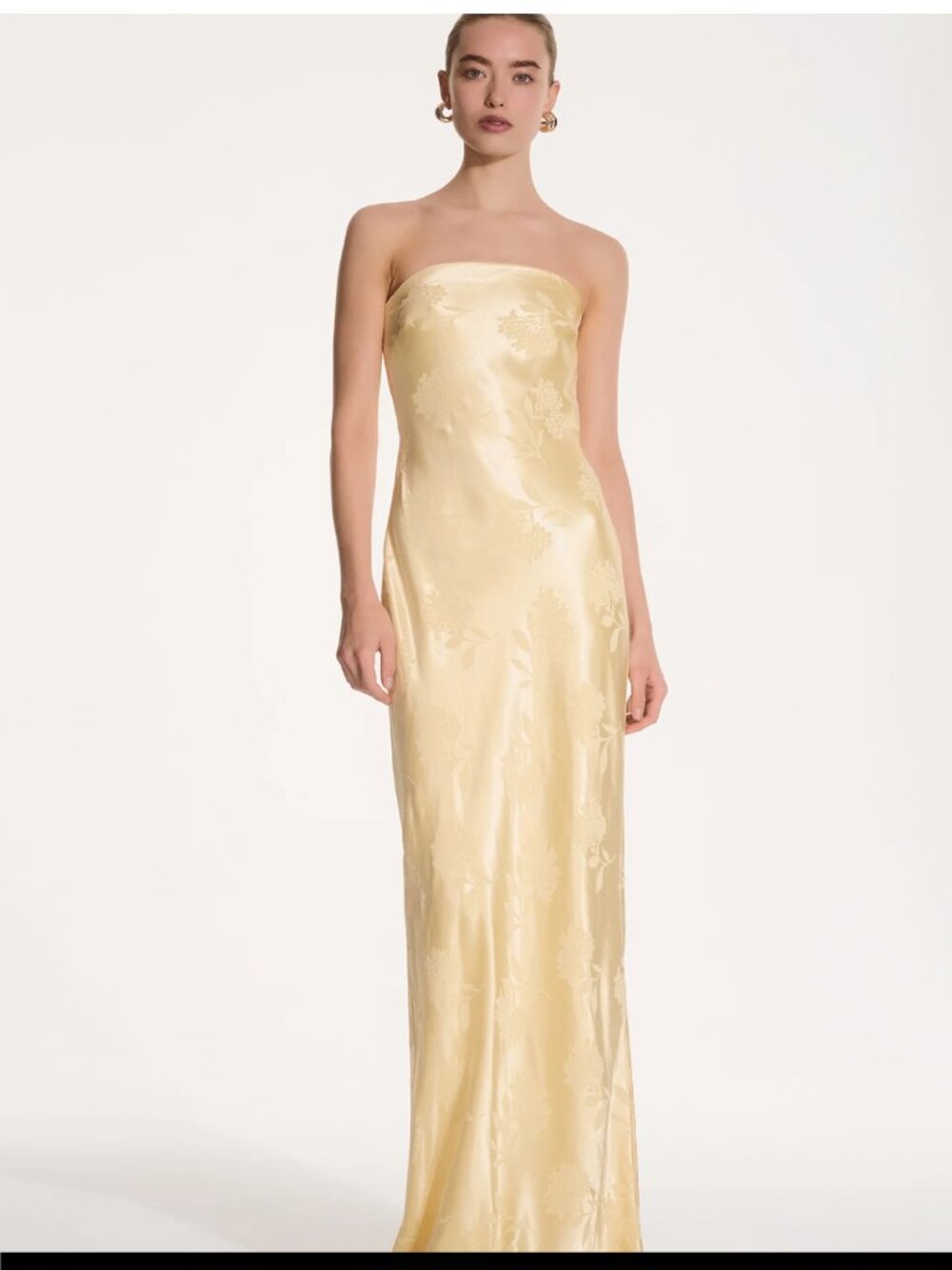 Yellow Strapless Maxi Dress
